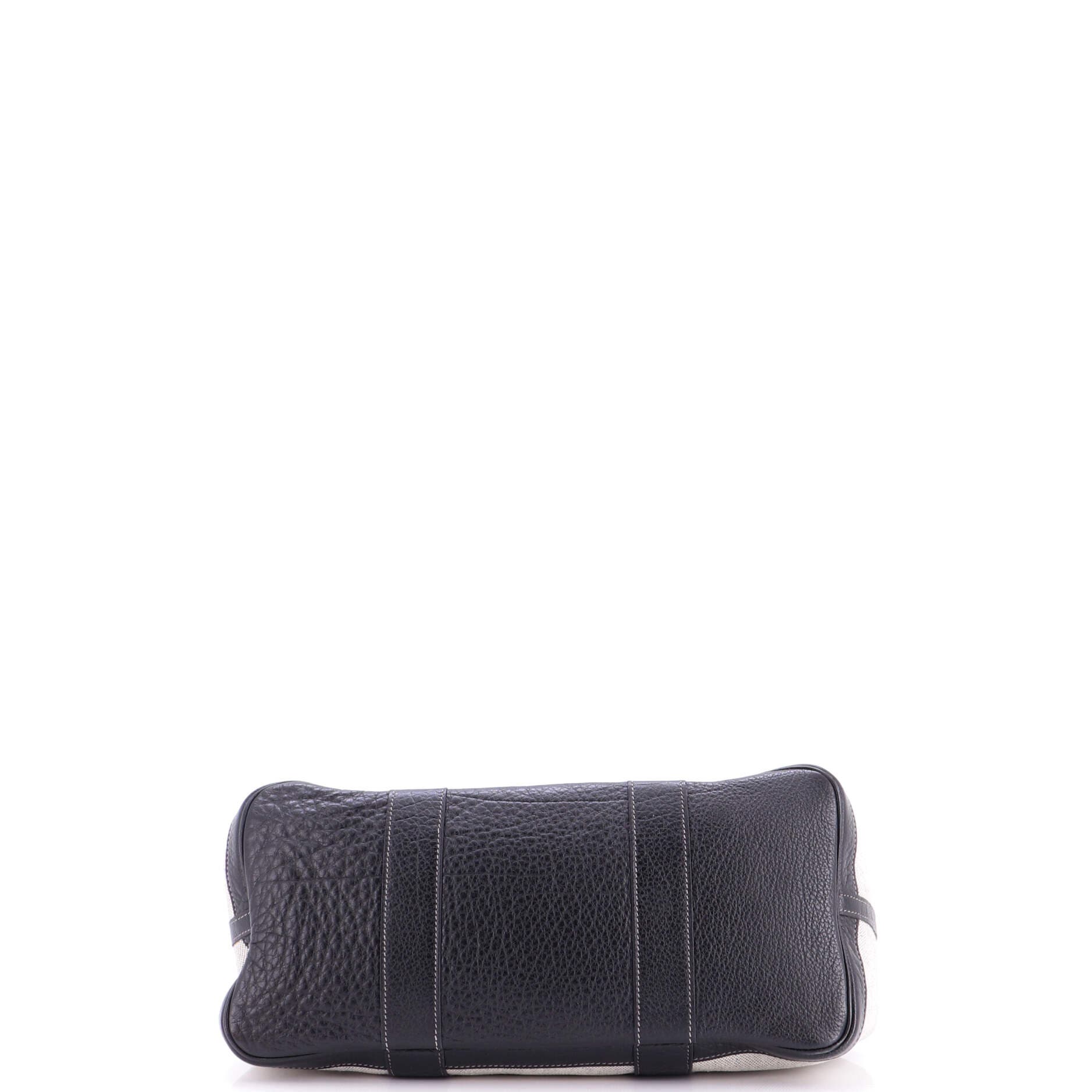 Pre-Owned Hermes Garden Party Tote Toile and Leather 36, Alternate, color, Noir