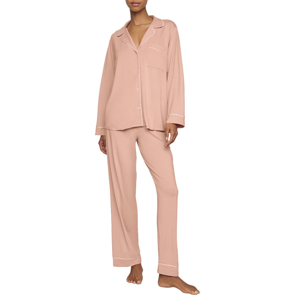 Eberjey Gisele Long Pajamas In Pink