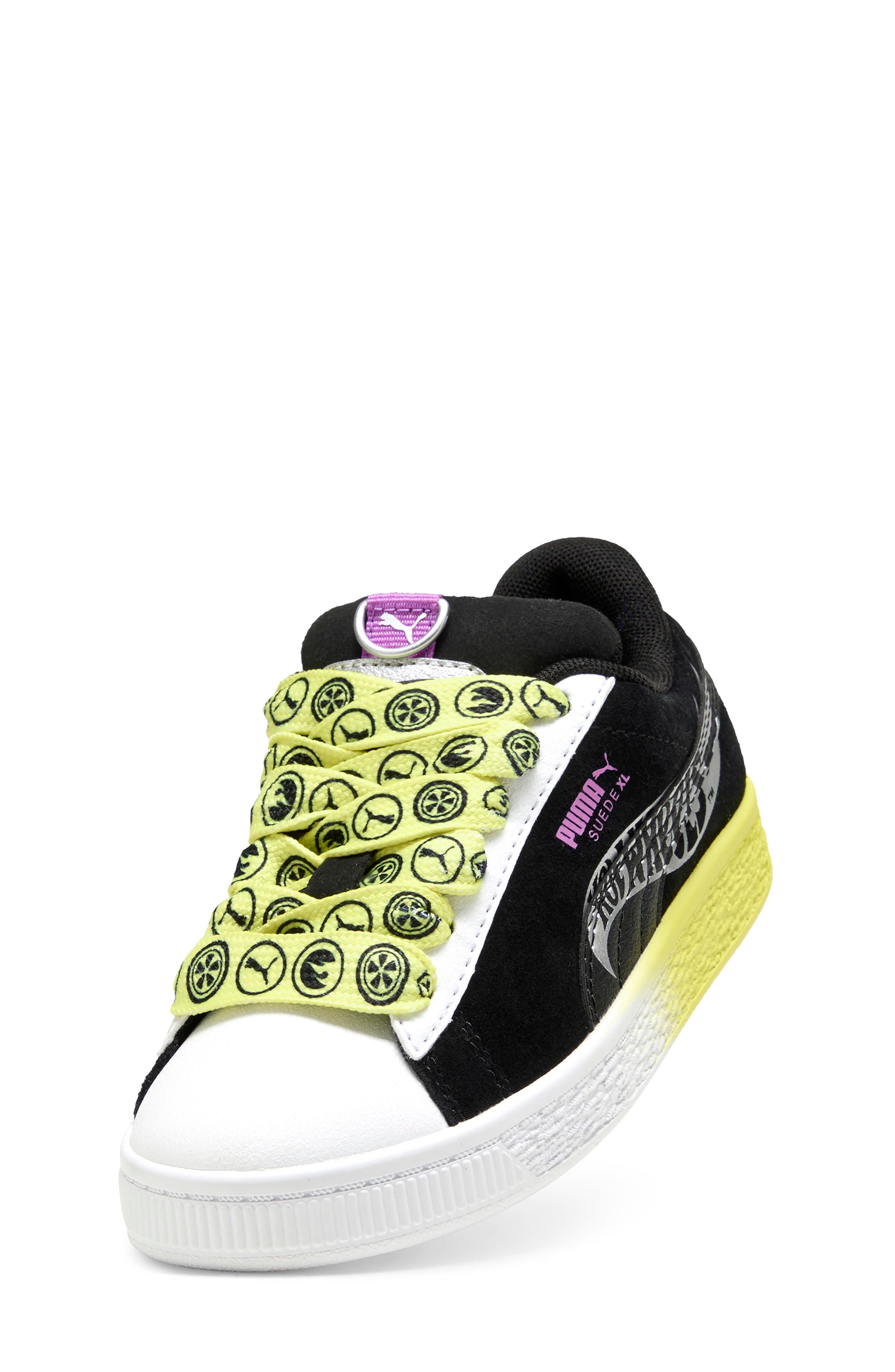 PUMA Kids' Hot Wheels Suede XL Sneaker, Alternate, color, Black