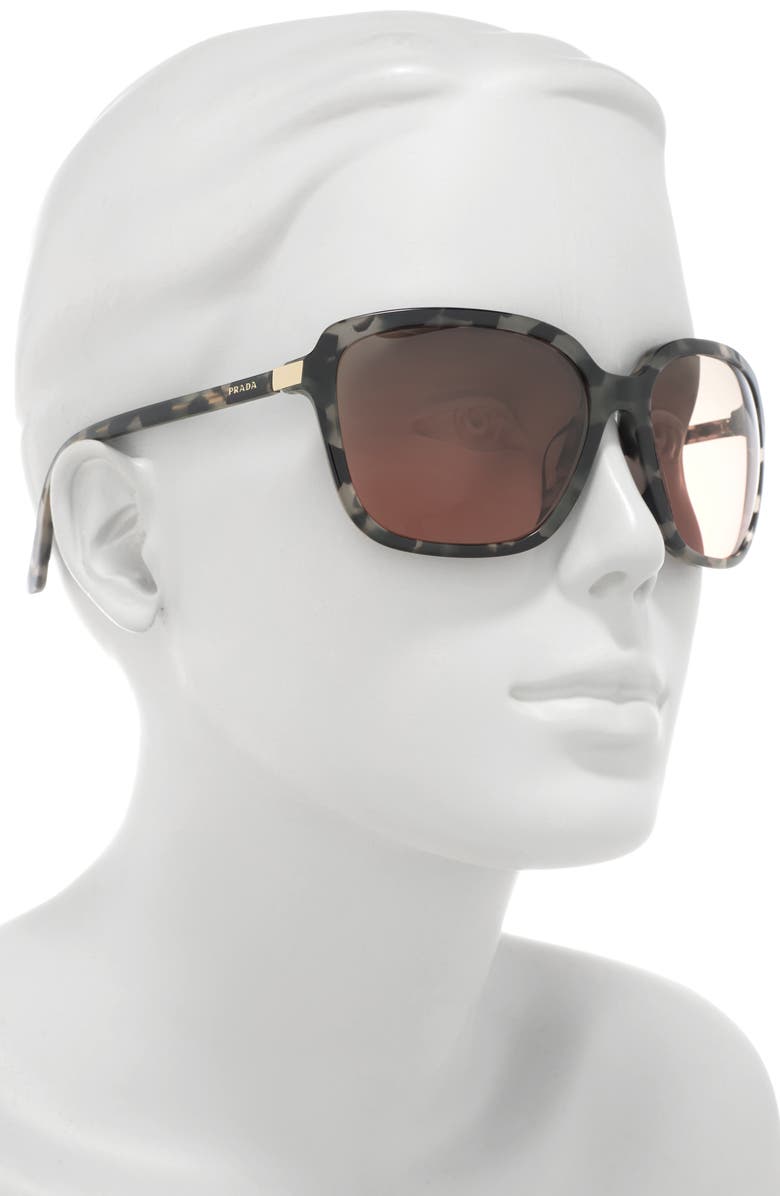 Prada 60mm Pillow Sunglasses, Alternate, color, 