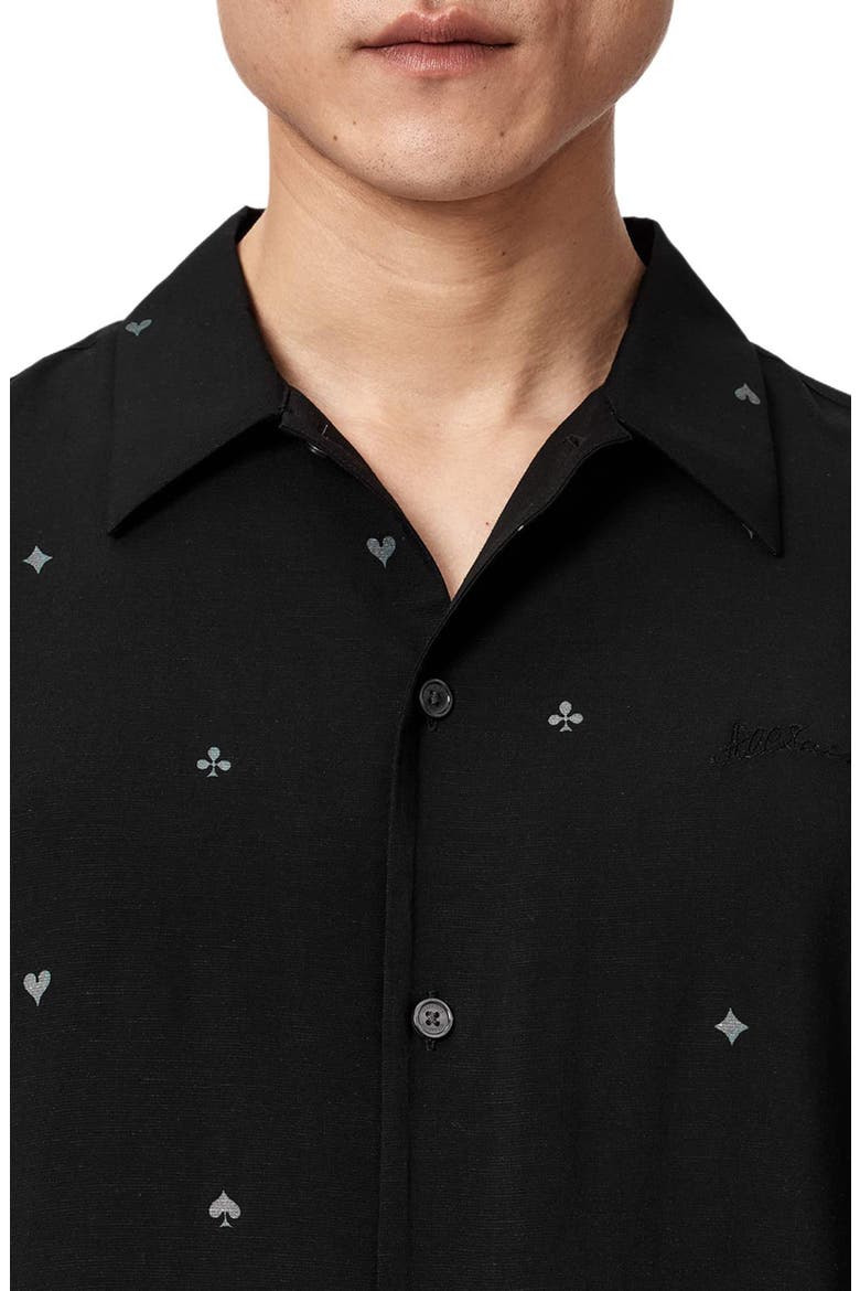 Cardsuit Camp Shirt, Alternate, color, BLACK