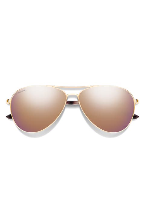 Langley II 61mm ChromaPop™ Polarized Aviator Sunglasses