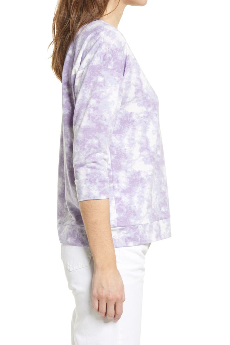 Tie Dye Sweatshirt, Alternate, color, PURPLE TIE DYE