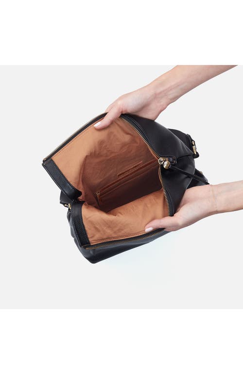 Hobo Grant Convertible Leather Backpack In Black