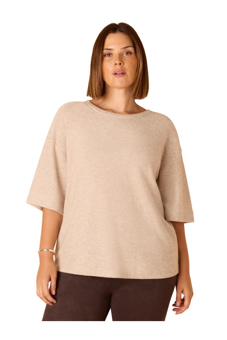 Short Sleeve Knitted Sweater, Main, color, Cream