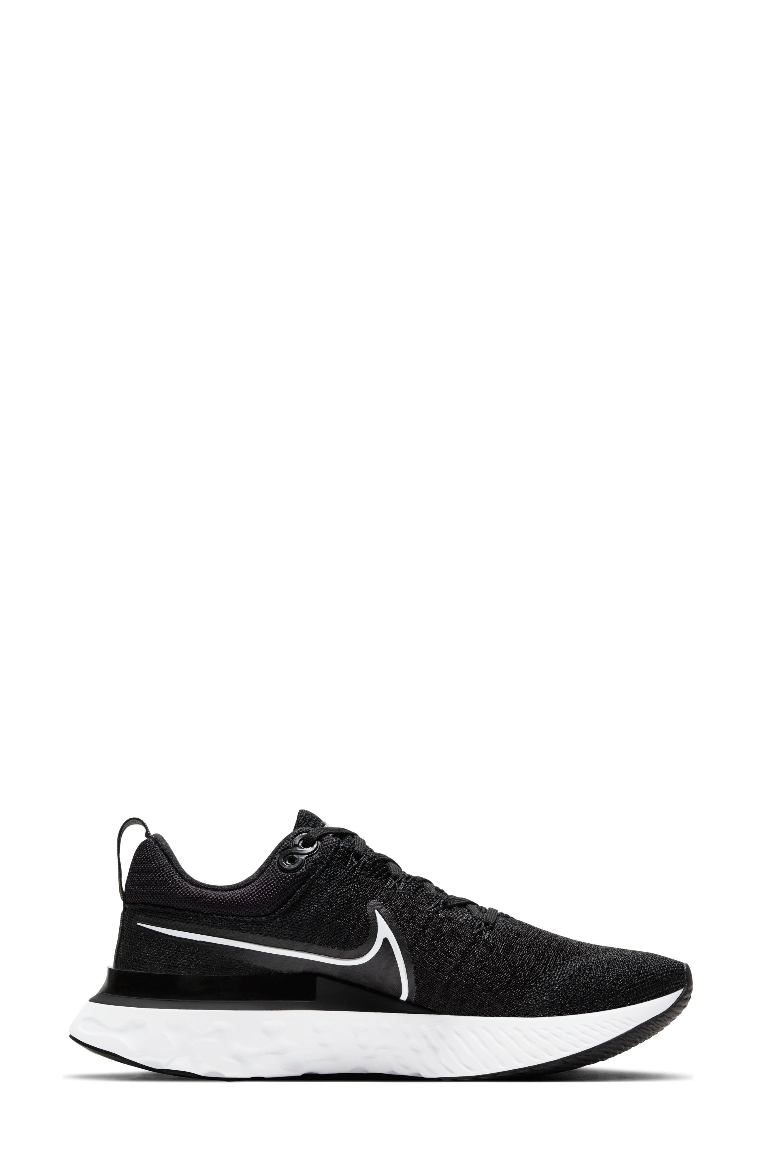 React Infinity Run Flyknit 2 Running Shoe, Alternate, color, BLACK/ WHITE/ IRON GREY