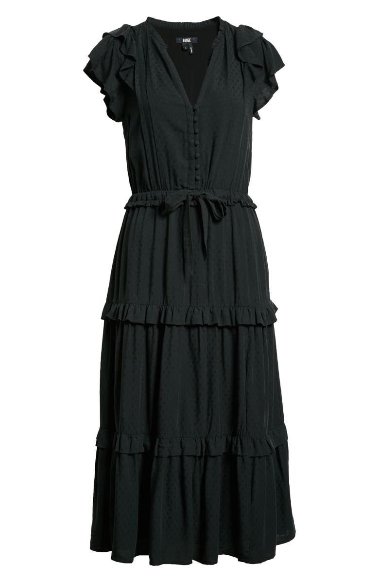 PAIGE Rozlyn Tiered Ruffle Midi Dress, Alternate, color, 