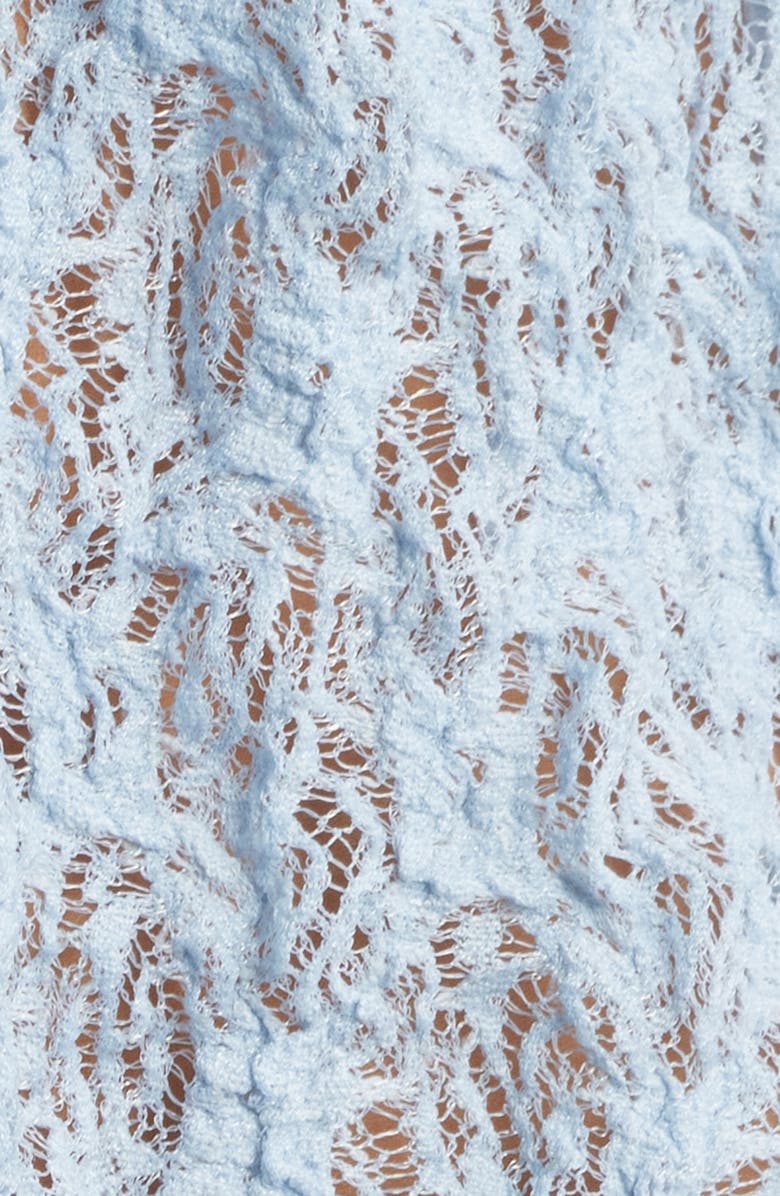 BDG Urban Outfitters Piper Asymmetric Hem Stretch Lace Top, Alternate, color, Light Blue