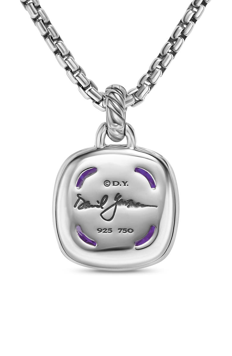 David Yurman Albion<sup>®</sup> Pendant in Sterling Silver with 18K Yellow Gold & Amethyst, 15mm, Alternate, color, Amethyst
