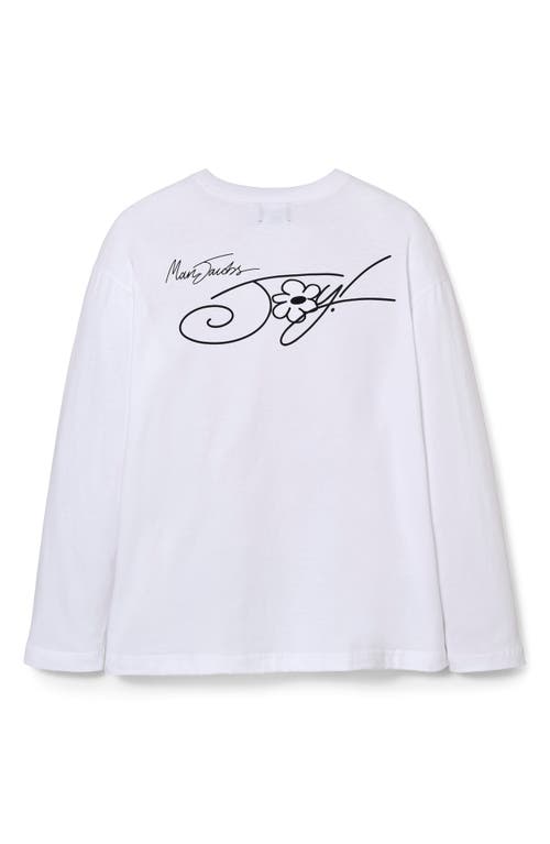 Marc Jacobs Daisy Long Sleeve Graphic T-shirt In White
