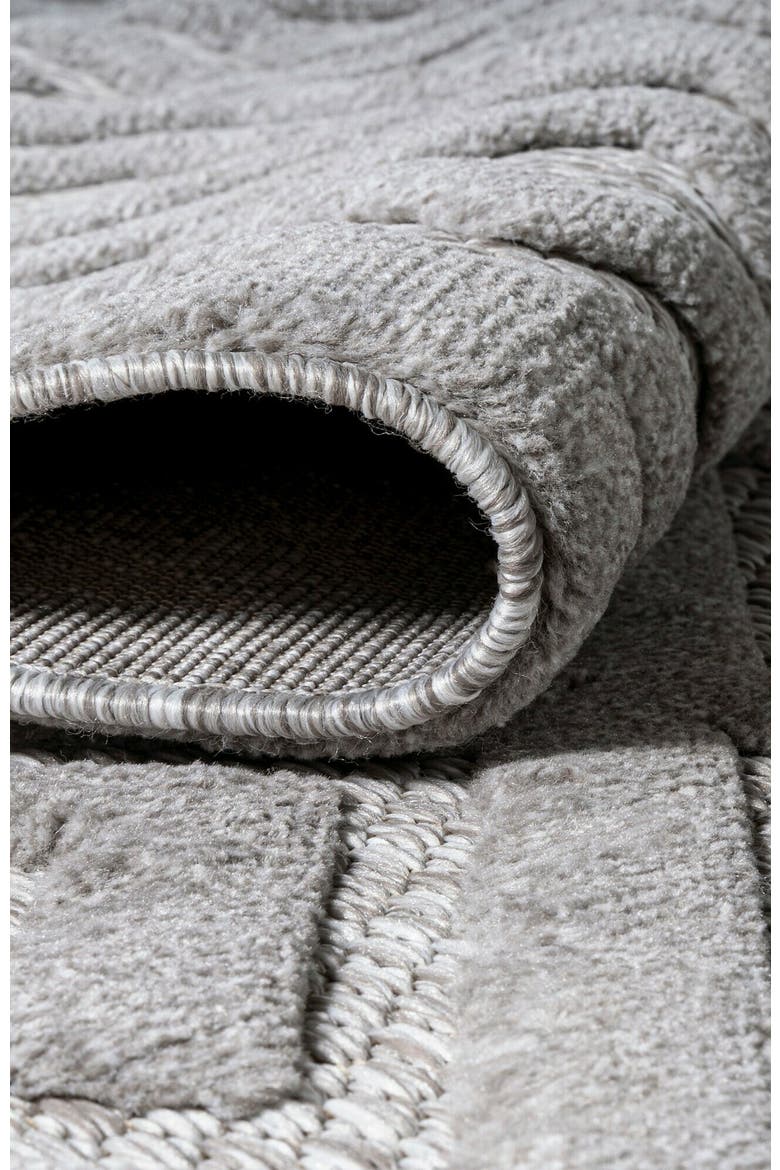 Portmany Neutral Diamond Trellis Indoor/Outdoor Area Rug, Alternate, color, Mist