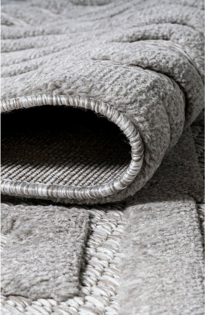 JONATHAN Y Portmany Neutral Diamond Trellis Indoor/Outdoor Area Rug, Alternate, color, Mist