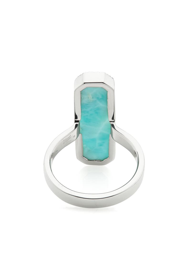 Naida Diamond & Larimar Cocktail Ring, Alternate, color, SILVER/ DIAMOND / LARIMAR