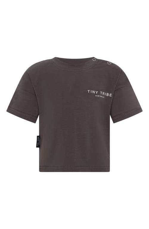 Tiny Tribe Core Cotton T-shirt In Charcoal