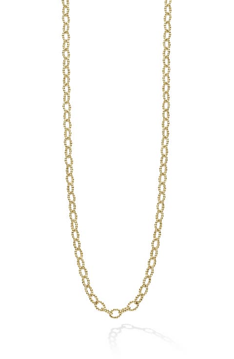 Signature Caviar Beaded Link Necklace