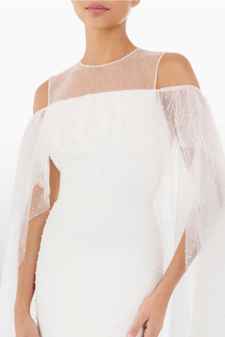 Trevi Ruffled Dress, Alternate, color, Ivory