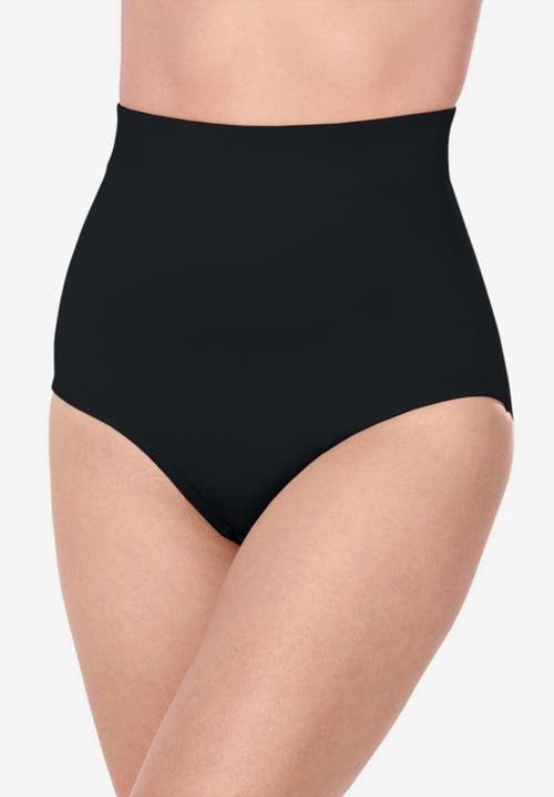 Secret Solutions Power Shaper Firm Control High Waist Shaping Brief In Black