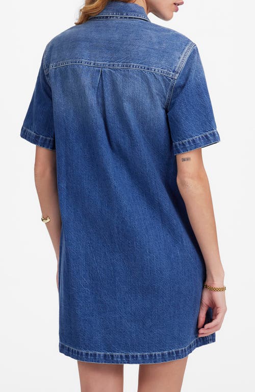 Madewell Boxy Short Sleeve Denim Shirtdress In Demarco Wash