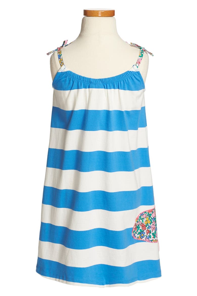 'Holiday' Appliqué Strappy Sundress, Alternate, color, POLKA BLUE BUTTERFLY