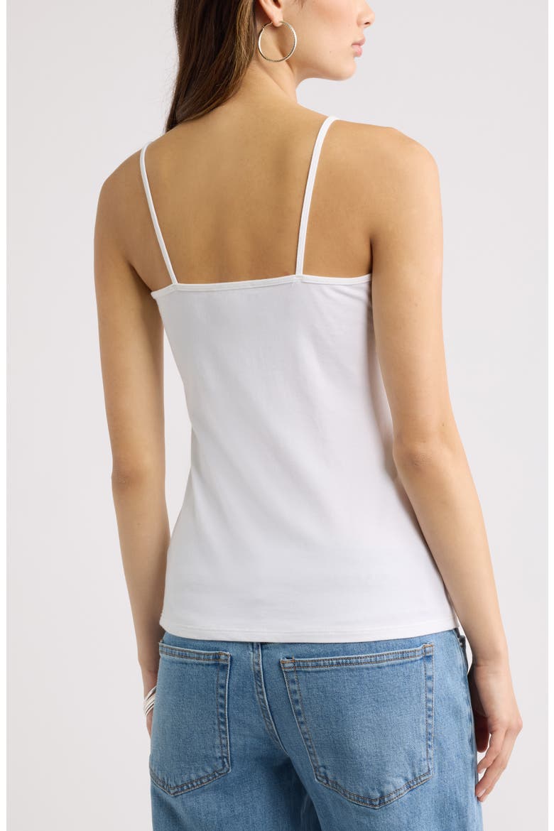 Core Stretch Cotton Camisole, Alternate, color, WHITE