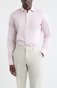 Emanuel Berg Modern Fit Jacquard Cotton Knit Dress Shirt