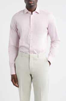 Modern Fit Jacquard Cotton Knit Dress Shirt