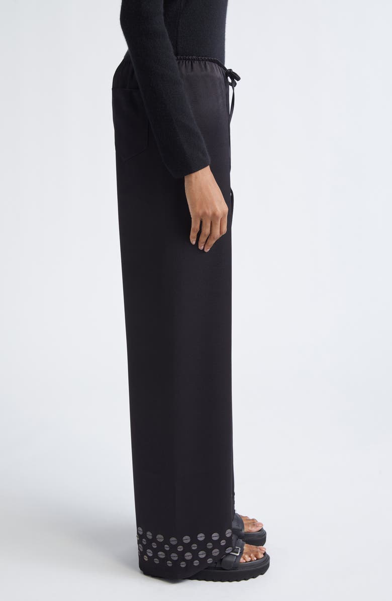 Siedrés Manoce Embellished Wide Leg Drawstring Pants, Alternate, color, Black
