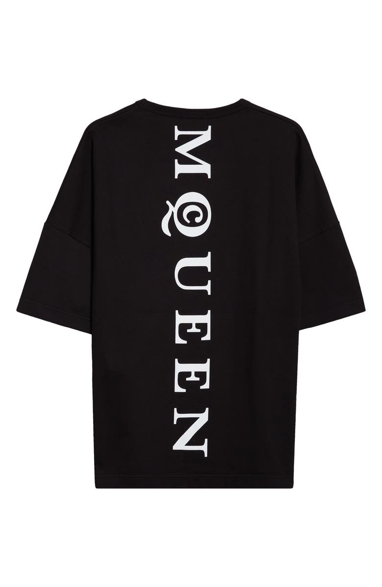 McQueen Oversize Logo Graphic T-Shirt, Alternate, color, Black/ White