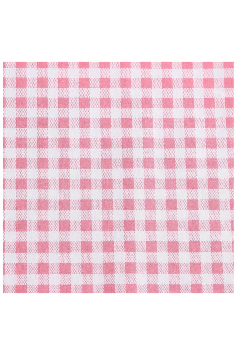 Gingham Plaid 200 Thread Count Cotton Percale Sheet Set, Alternate, color, BRIGHT PINK