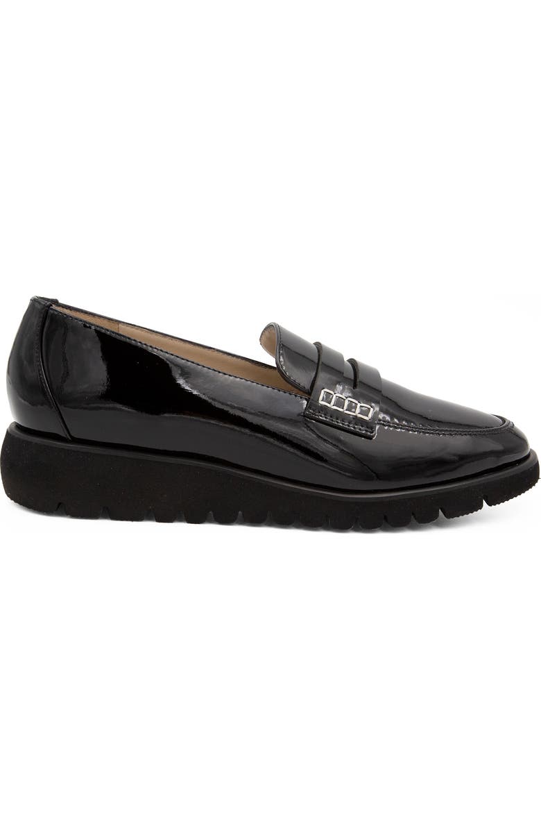 Amalfi by Rangoni Embrezza Wedge Loafer, Alternate, color, Black Vernice