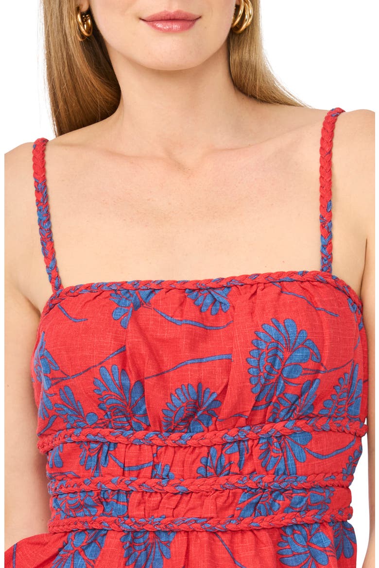 Smocked Peplum Cami, Alternate, color, AURA ORANGE