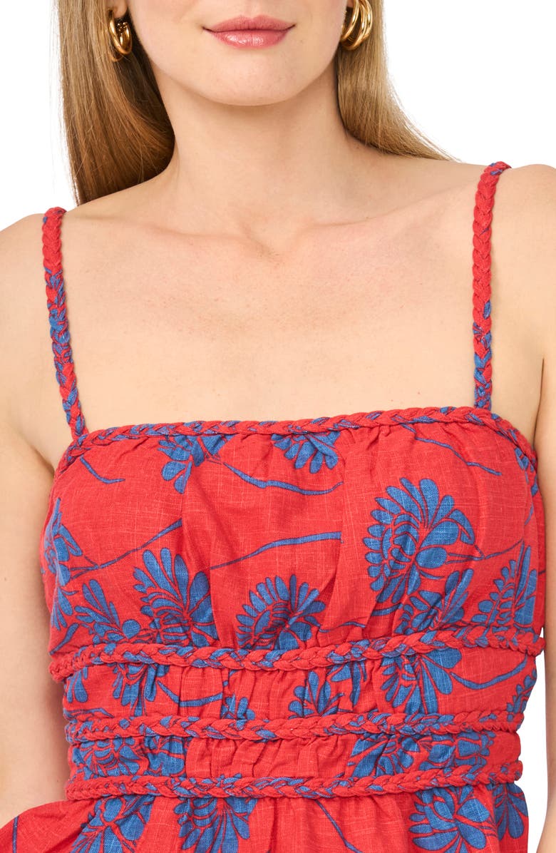 1.STATE Smocked Peplum Cami, Alternate, color, Aura Orange