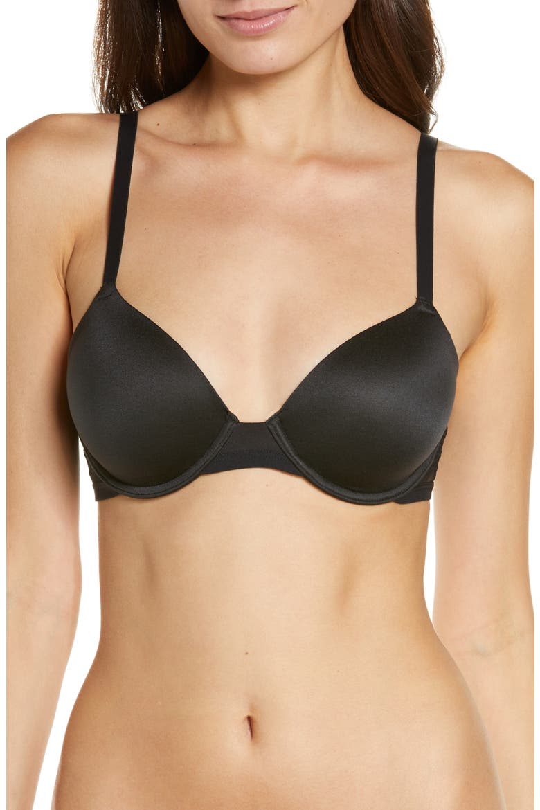 Frame Underwire Contour Bra, Main, color, BLACK
