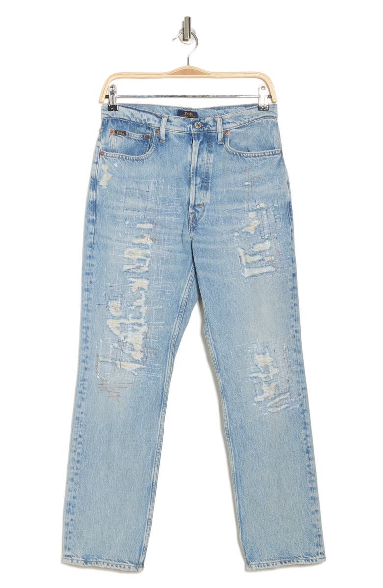Polo Ralph Lauren Rigid Distressed Nonstretch Jeans, Alternate, color,