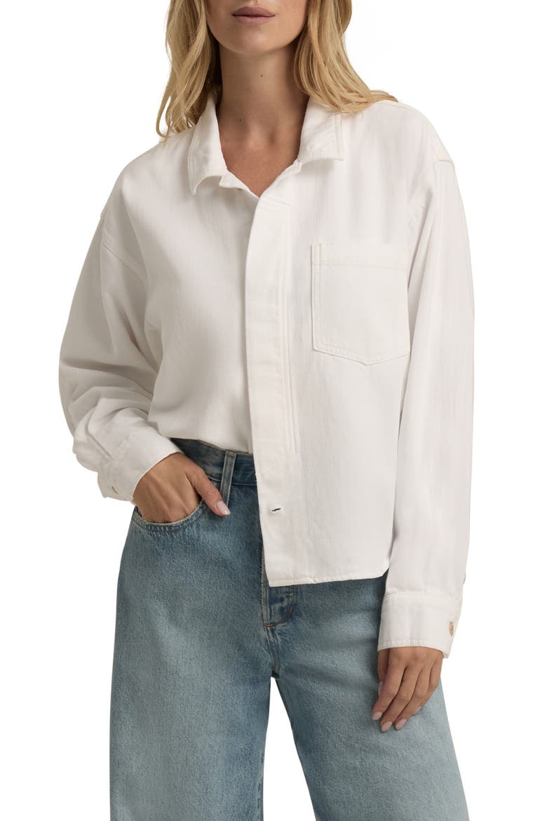 The Thinking About It Cotton Button-Up Shirt, Alternate, color, KNOX