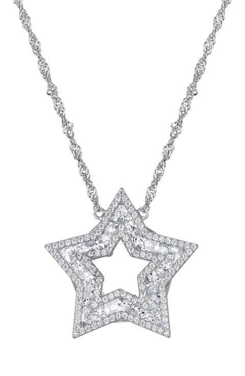 Star Cubic Zirconia Pendant Necklace