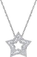 FZN Star Cubic Zirconia Pendant Necklace