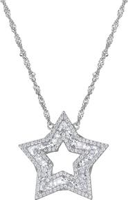 FZN Star Cubic Zirconia Pendant Necklace