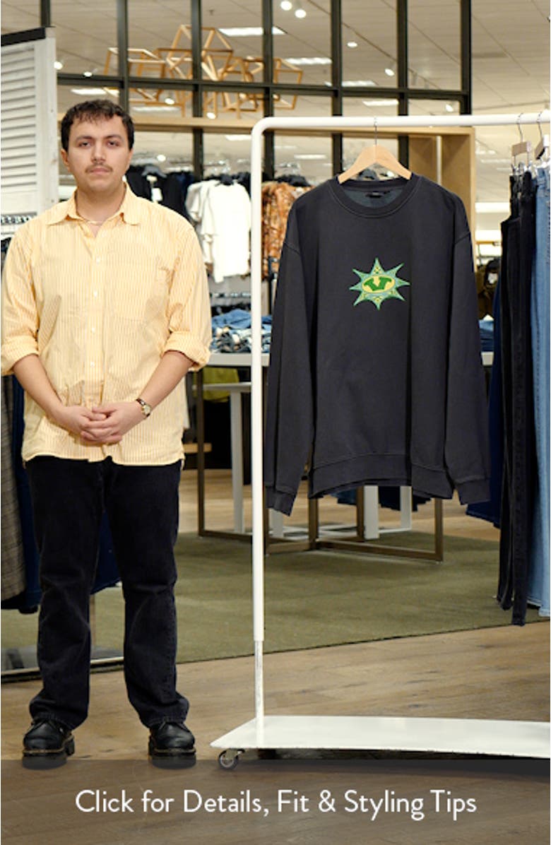 Star Checker Fleece Crewneck Sweatshirt, sales video thumbnail