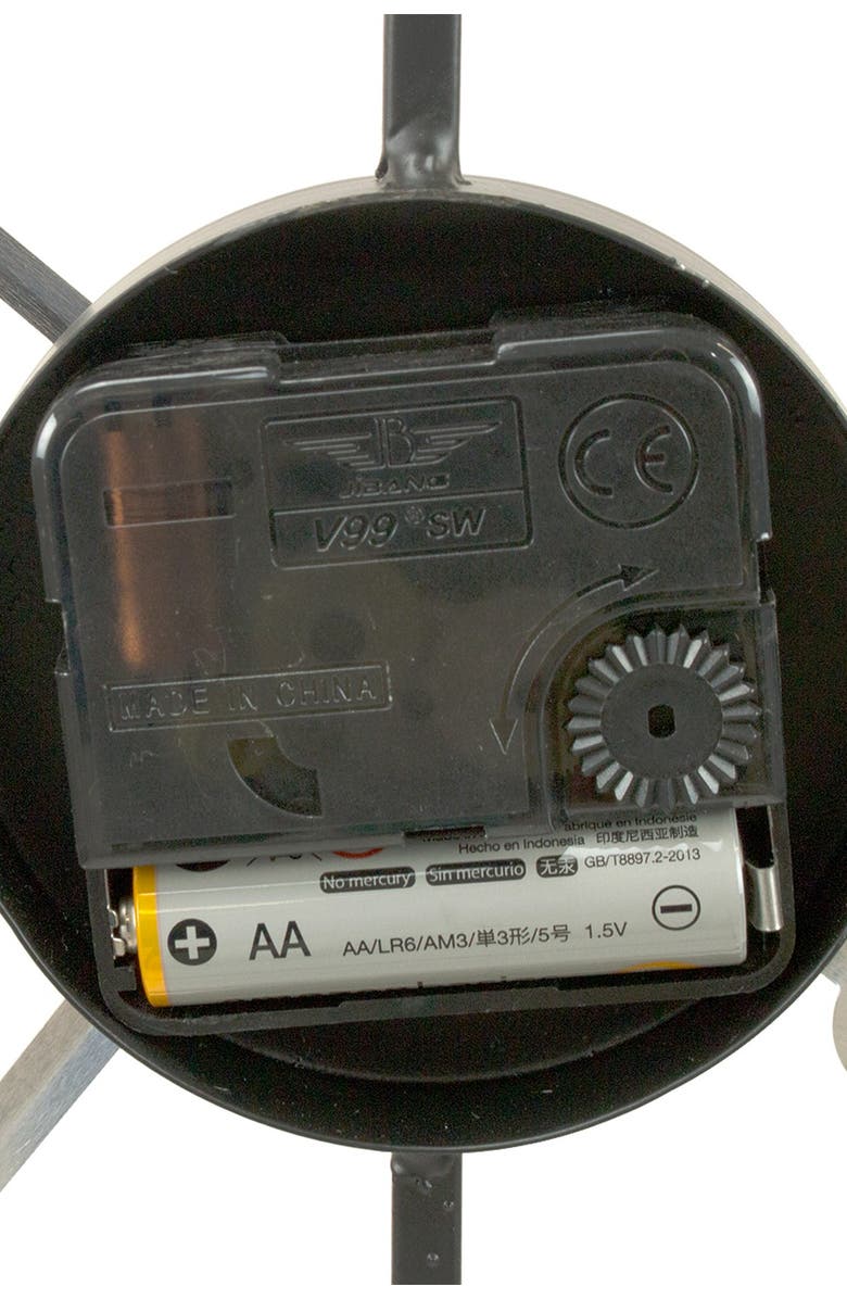 SORBUS Black Wall Clock, Alternate, color, Black