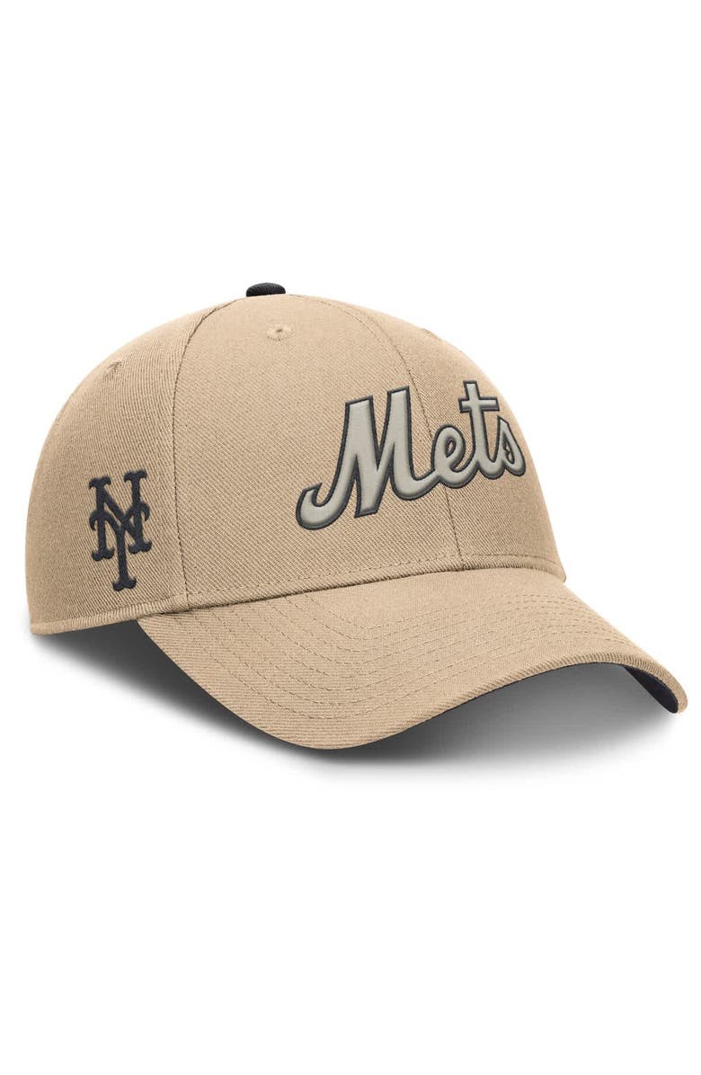 Nike Men's Nike Khaki New York Mets Rise Adjustable Hat, Main, color, Khaki