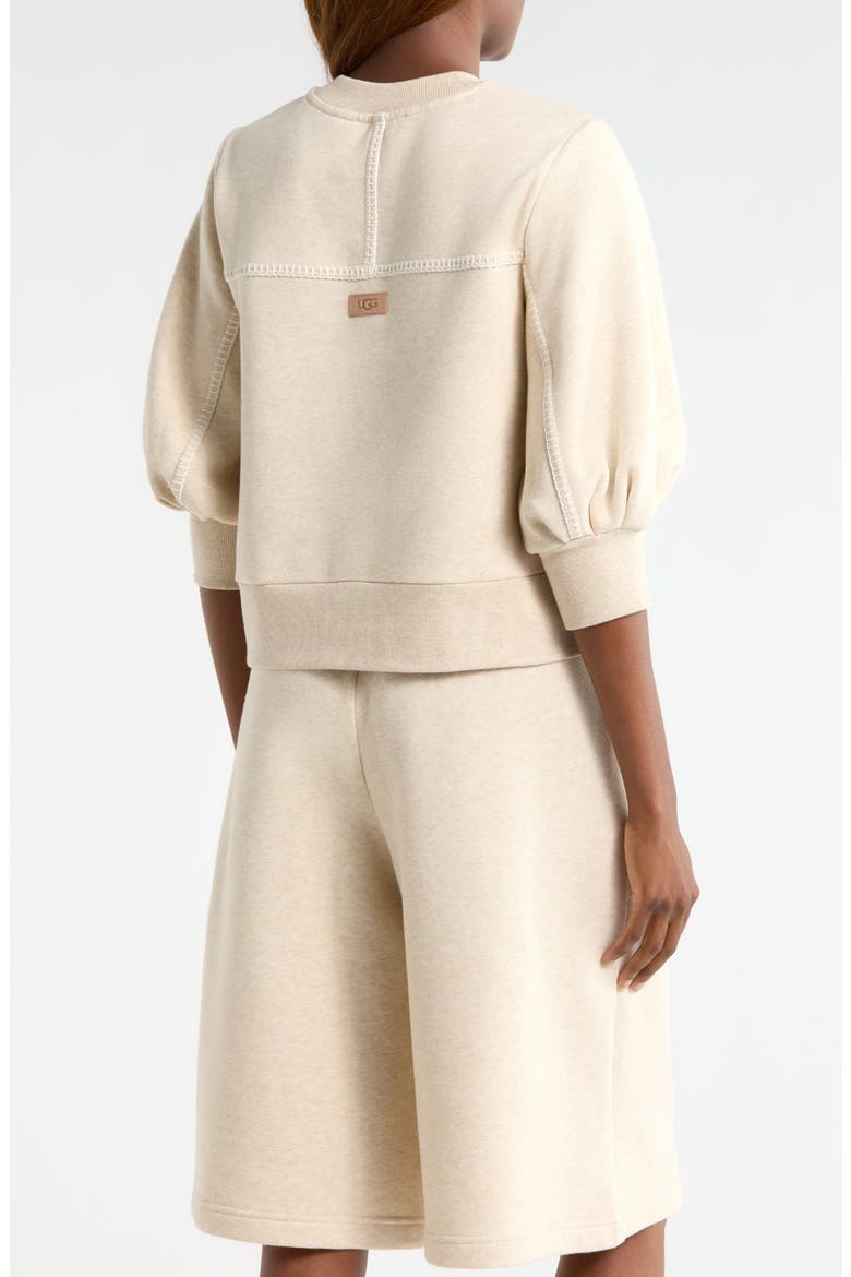 Classic Puff Sleeve Top, Alternate, color, SAND HEATHER