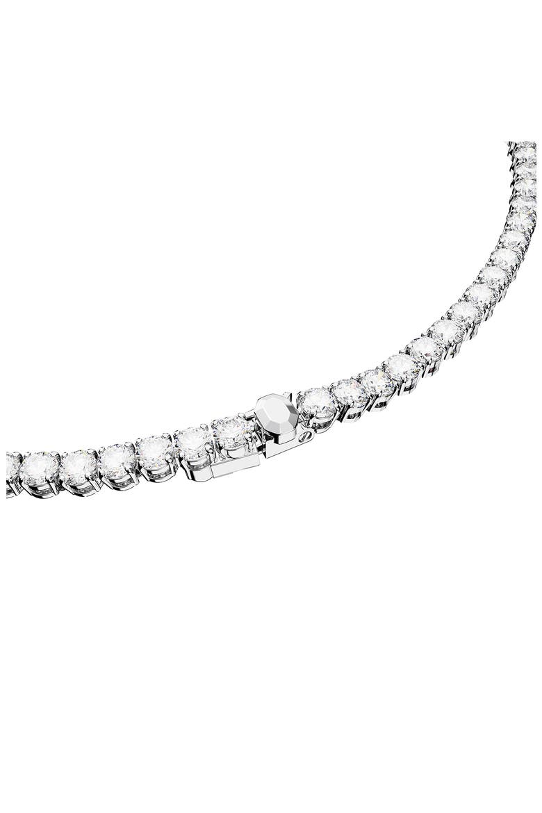 Matrix Crystal Tennis Necklace & Stud Earrings Set, Alternate, color, WHITE