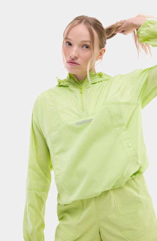 Halfdays Joyner Windbreaker Anorak In Pistachio