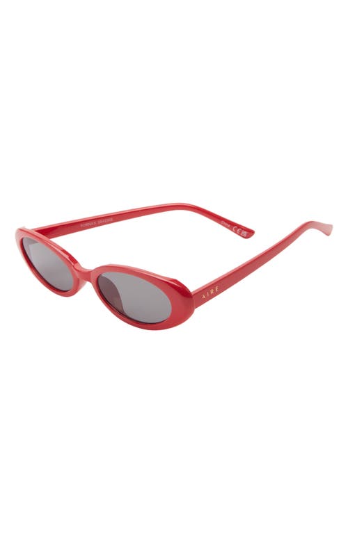 Aire Fornax 53mm Oval Sunglasses In Poppy/smoke Mono