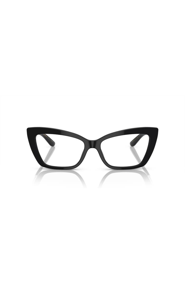 Dolce&Gabbana 55mm Cat Eye optical glasses, Alternate, color, Black
