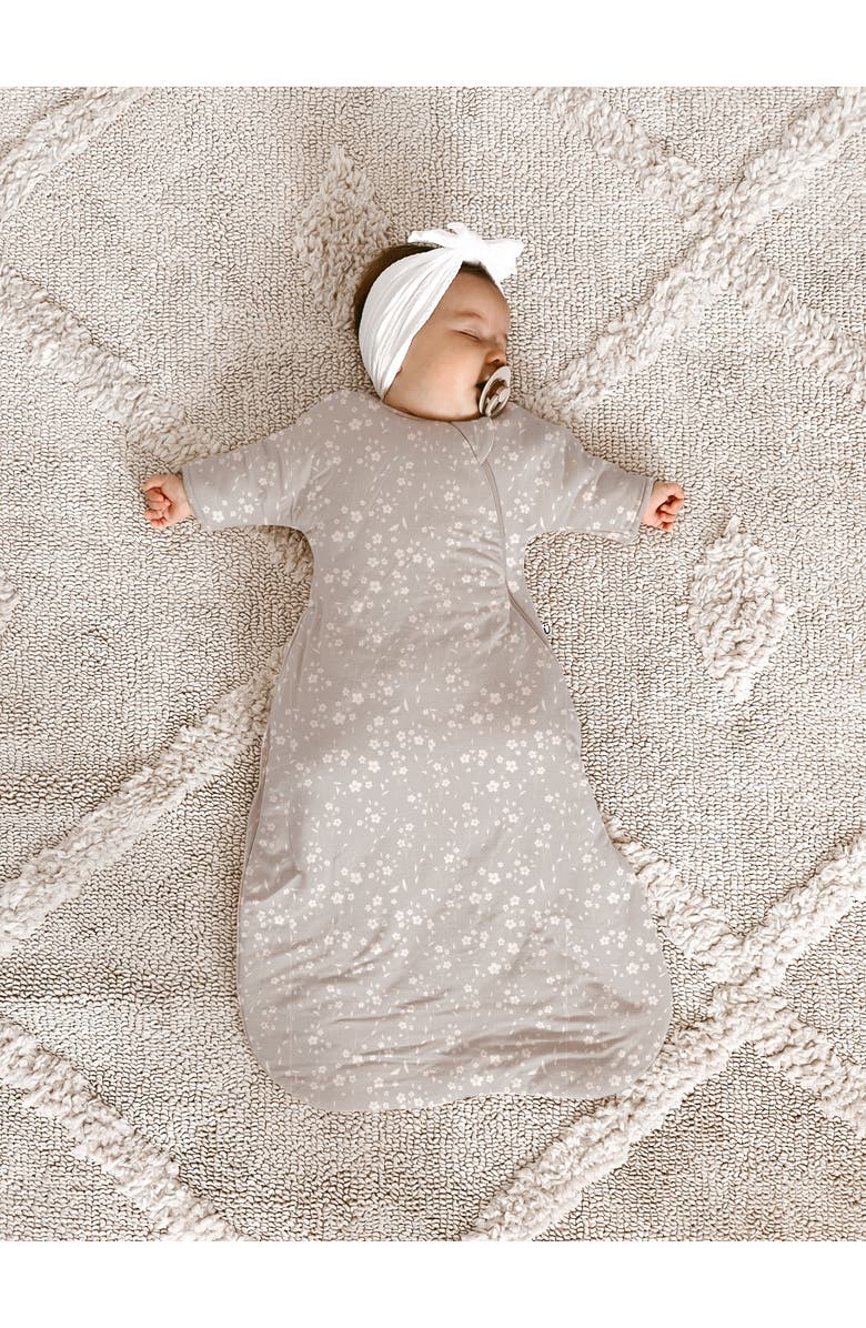 gunamuna Unisex Baby Long Sleeve Transitional Swaddle Sleep Sack, Easy Diaper Changes, 1.0 TOG, Alternate, color, Magnolia