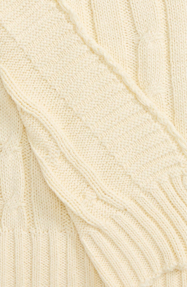 Rizzy Home Cable Knit Cotton Throw, Alternate, color,