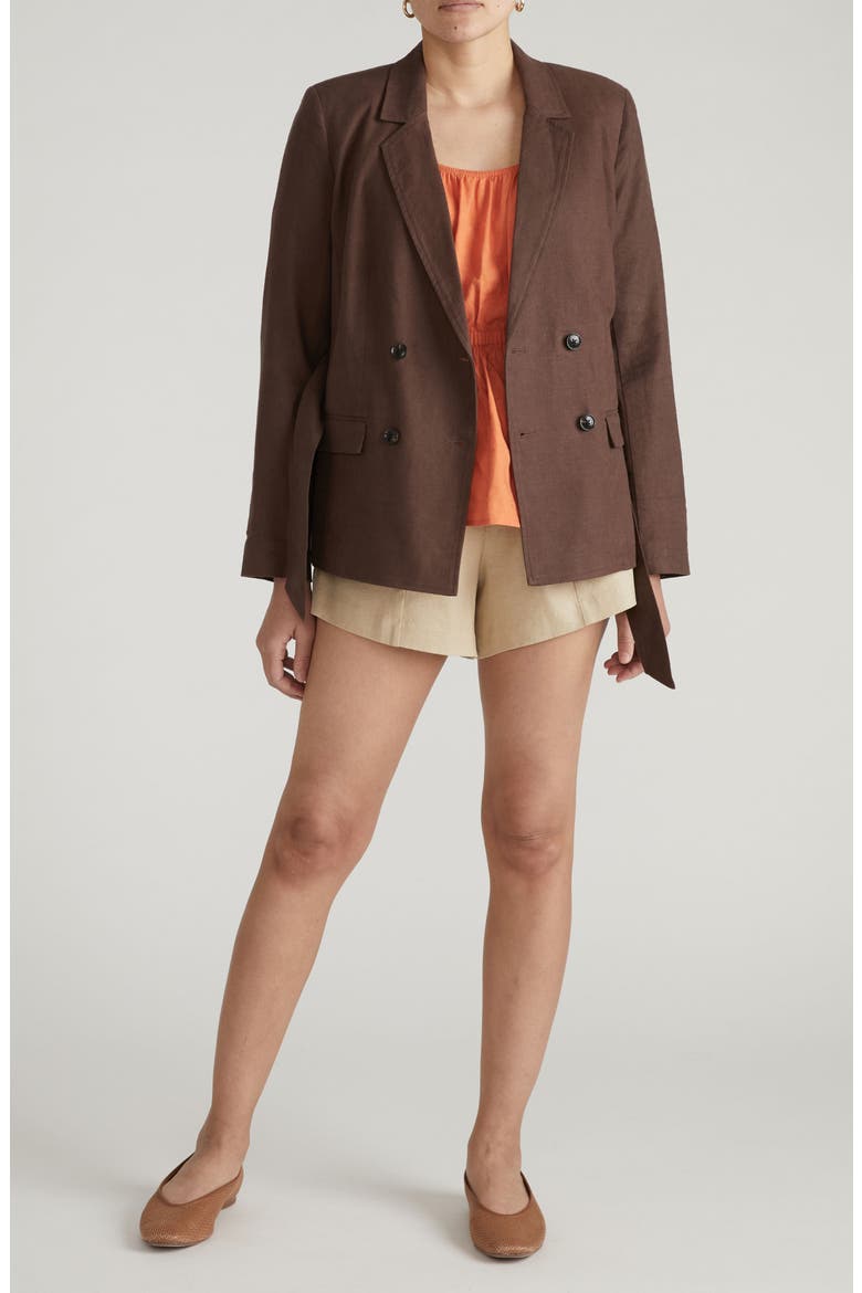 Henning Belted Blazer, Alternate, color, SOPHISTICATED BROWN
