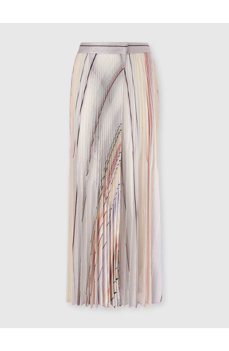 Missoni Striped Pleated Wrap Skirt, Main, color, White